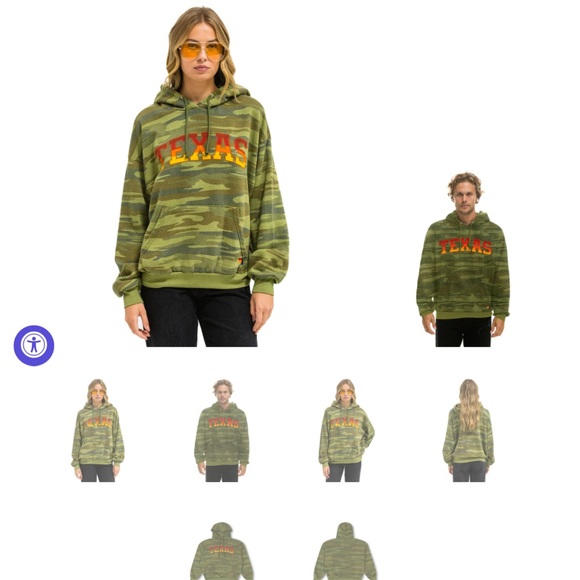 Aviator Nation Green and Red Camouflage Hoodie - Picture 2 of 7